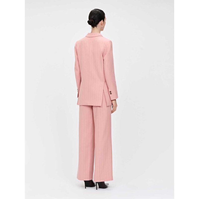 Veronika Maine Stripe Twill Longline Blazer image number 1